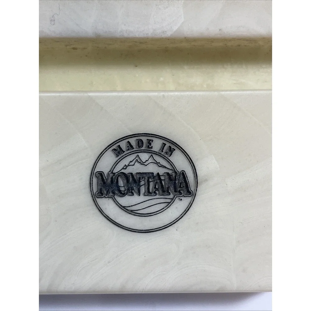 Vintage 1991 Bernie Brown Montana Marble Inc "Leader Of The Pack " Marble Plaque - Picture 9 of 9